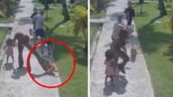 Hombre empuja a una mujer por defender a su hija del ataque de un perro