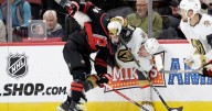 Eichel's 2 late goals help Vegas Golden Knights beat Carolina Hurricanes 6