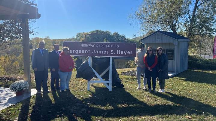 Army Sgt. James Hayes Honored with Highway Memorial Sign in Yates Co.