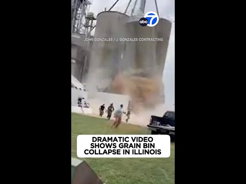 Dramatic video shows grain bin collapse in Illinois