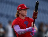 Deadspin | Phillies CF Harrison Bader (groin) out of lineup for Game 2