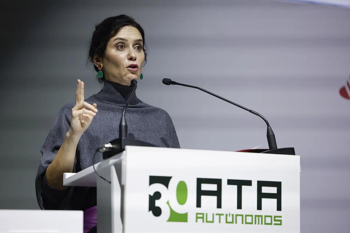 Díaz Ayuso anuncia que los Presupuestos de 2026 recogen un incremento del 17,7% para ayudas a los autónomos