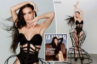 Demi Moore wears cage gown for Glamour Woman of the Year cover