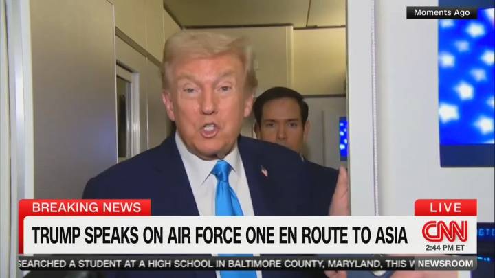 Trump Asked About Bombshell NBA Gambling Scandal In Air Force One Scrum