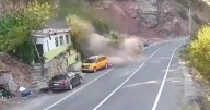 Milagro en Turquía: El grito de alerta que salvó a taxista de una enorme piedra