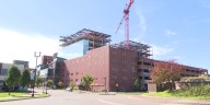 Construction crews place tallest beam on new patient tower at Memorial Hospital in South Bend