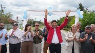 Con una travesía motoquera, Pullaro y Scaglia inauguraron la obra de pavimentación de la ruta 3