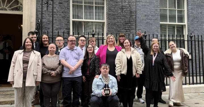 Motherwell MP welcomes Ups and Down theatre group to Downing Street after Pride of Britain win