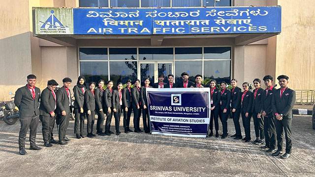 Srinivas University, Institute of Aviation Studies organises industrial visit to Air Traffic Control