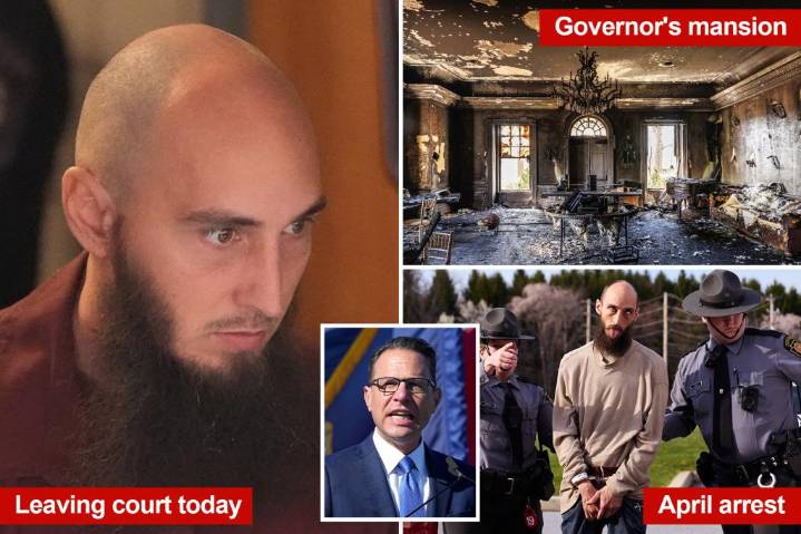 Cody Balmer sentenced to 25 to 50 years for burning down Pennsylvania governor's mansion