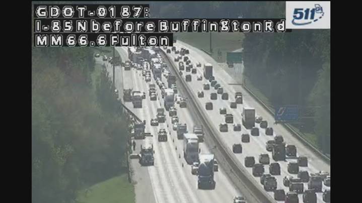 Driver killed in fiery 18-wheeler crash on I-85 North in South Fulton