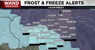 Frosty conditions may lead to a freeze