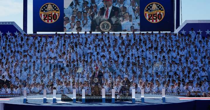 Donald Trump celebrates U.S. Navy's 250th anniversary