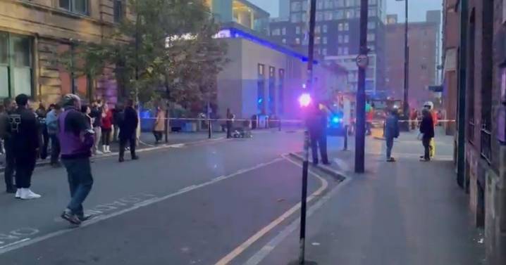 City centre street taped off after fire erupts in apartment block