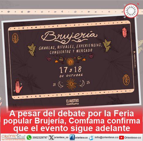 A pesar del debate por la Feria popular Brujería, Comfama confirma que el evento sigue adelante