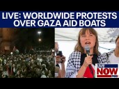 LIVE NOW: Protests erupt in Europe over Greta Thunberg Gaza aid flotilla interception