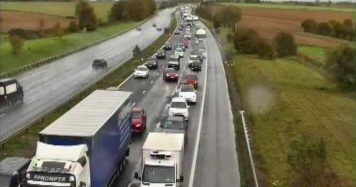 Driver arrested and rushed to hospital after 'ignoring roadworks closure' on M4