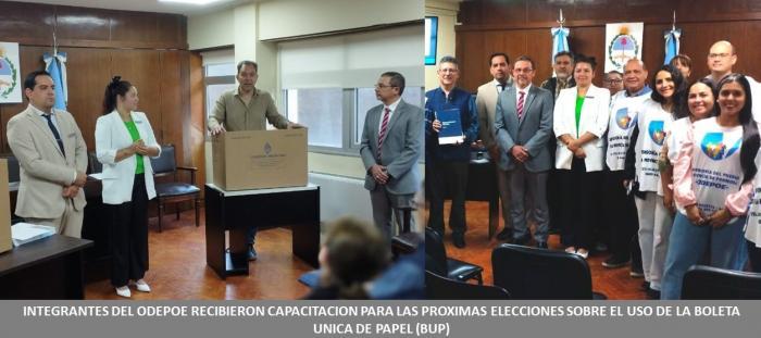 INTEGRANTES DEL ODEPOE RECIBIERON CAPACITACION PARA LAS PROXIMAS ELECCIONES SOBRE EL USO DE LA BOLETA UNICA DE PAPEL (BUP)