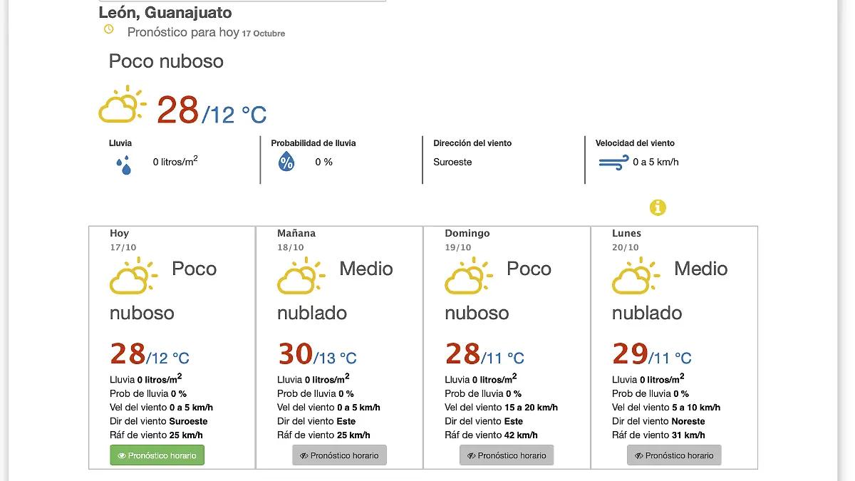 Clima en León: te espera un fin de semana caluroso de día y frío por la noche