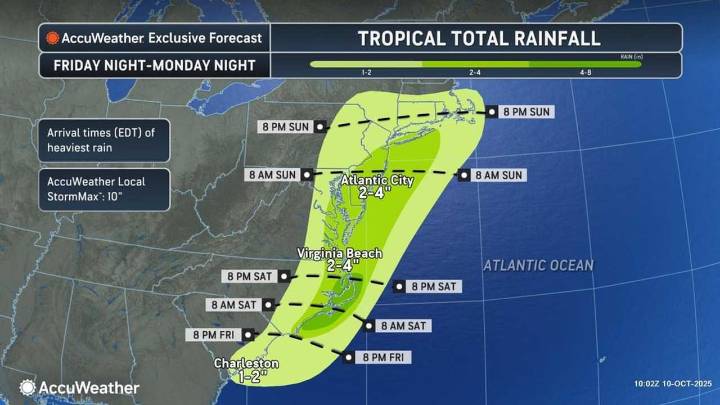 Here's When To Expect Most Impact From Powerful Nor’easter With Heavy Rain, 60 MPH Winds