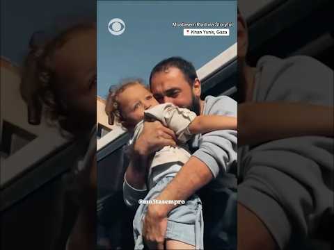 Reunion between father, daughter in Gaza as bus carrying freed detainees, prisoners arrives #shorts