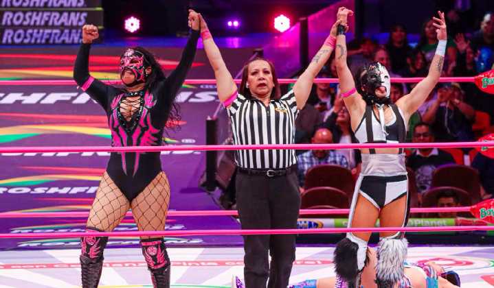 ¡Brutal noche en la Arena México! Candela y Valkyria se llevan la función tras vencer a Nexy y Tabata