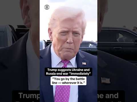 Trump says Zelenskyy, Putin should end war now using current battle lines #shorts