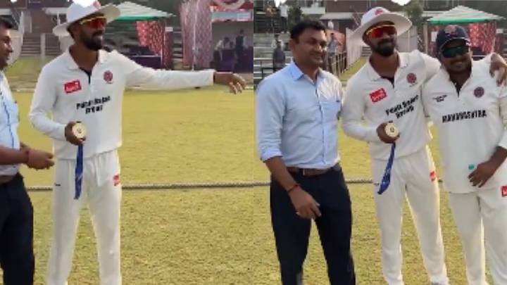 Ranji Trophy 2025: CSK Skipper Ruturaj Gaikwad Shares His POTM Award With Prithvi Shaw After Maharashtra's Victory; Video