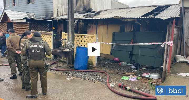Tragedia familiar: madre e hija mueren en incendio que destruyó vivienda en Angol