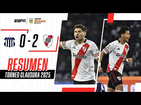 Resultado, River vs. Talleres por Liga Argentina 