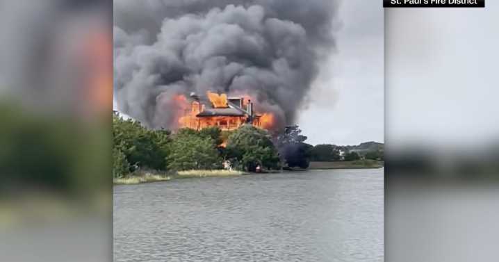 3 hospitalized after fire at South Carolina judge's waterfront home