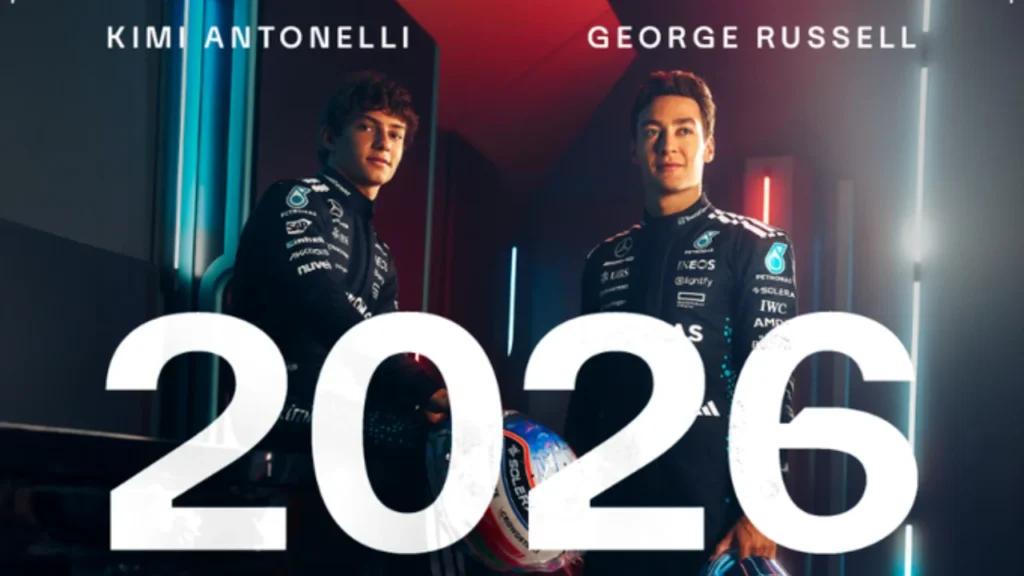 Russell y Antonelli confirmados en Mercedes para la temporada 2026 de la F1
