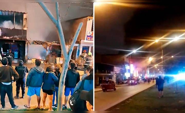 Incendio consume dos viviendas en Villa El Salvador: cinco unidades de bomberos combaten la emergencia