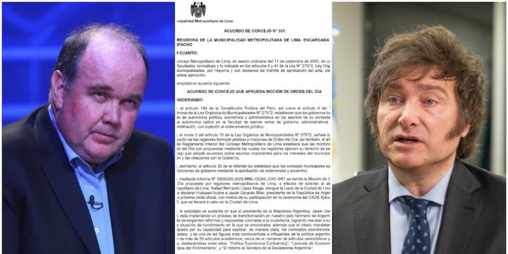 Se frustra homenaje de Rafael López Aliaga: MML aprobó acto para Javier Milei, pero el presidente canceló su viaje a Lima