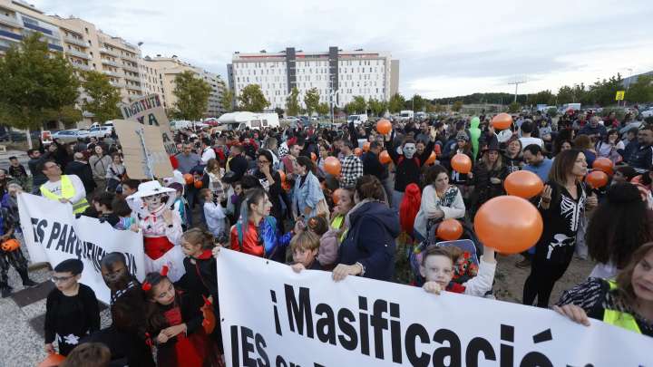 Halloween reivindicativo y educativo en Parque Venecia de Zaragoza: “No + sustos”