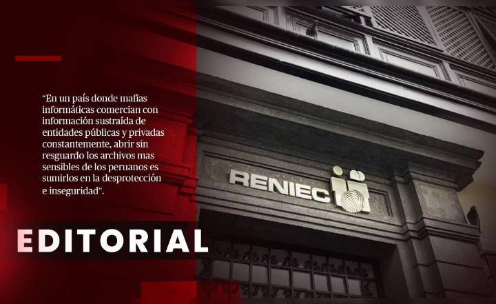 Reniec tiene el deber de proteger los datos personales