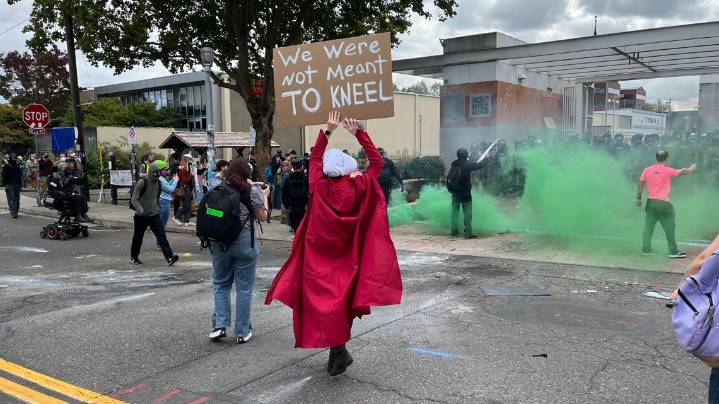 Feds use tear gas on protesters at Portland ICE facility Saturday