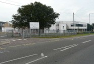 Tradesman holding saw outside Dover Christ Church Academy in Melbourne Avenue, Dover, sparked school lockdown
