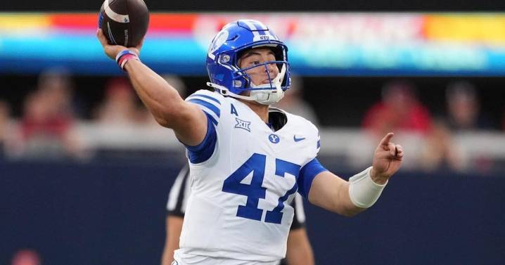 Bachmeier runs for 7-yard TD in second OT, No. 18 BYU beats Arizona 33