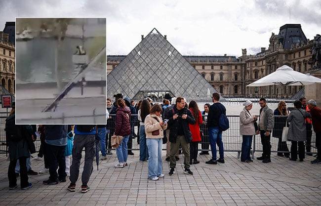 El video de los ladrones saliendo con las joyas del Louvre; escaparon en sólo 7 minutos
