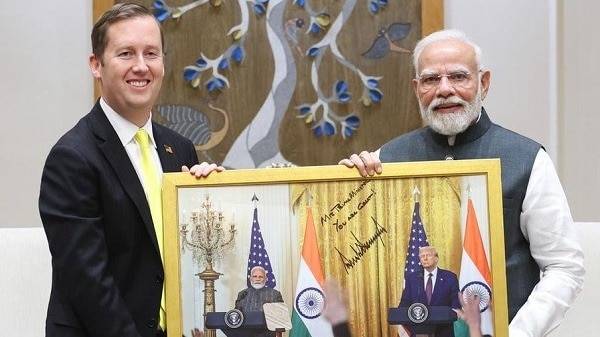 US envoy Sergio Gor meets PM Modi, presents signed photo from Donald Trump