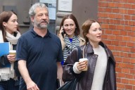 Leslie Mann’s Leather Jacket Is a Fashion Staple for Celebrity Moms