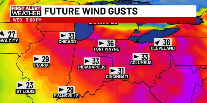 First Alert Forecast: Colder, gusty Wednesday