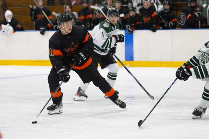 New Aroostook hockey team drops home opener after chaotic start to season