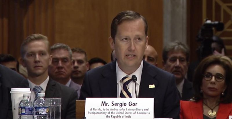 US Ambassador Gor set to meet top officials in India