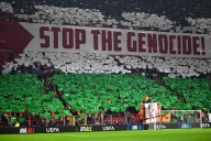 Aficionados del Galatasaray muestran apoyo a Palestina en partido de Champions