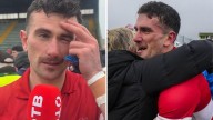 Geelong star Mark O’Connor breaks down after leading local Irish club Dingle to glory