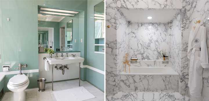 Trump shows off renovated Lincoln Bathroom