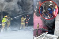 Video: Seis bomberos intoxicados por incendio en fábrica de Ecatepec