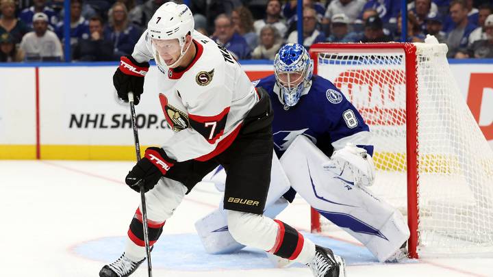 Senators’ Brady Tkachuk leaves Predators game with apparent hand injury